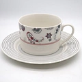 Dotted ceramic soup plate
